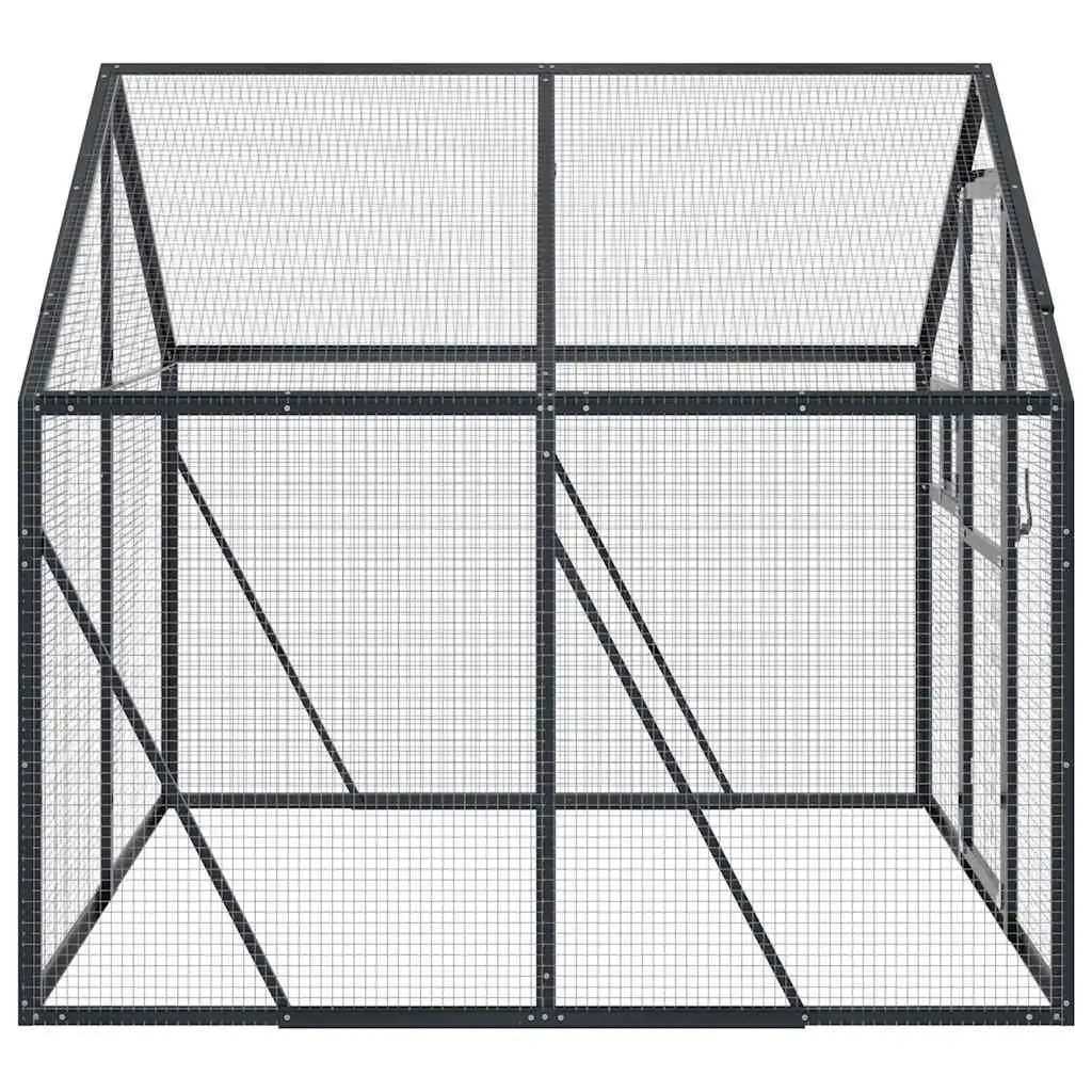Bird Aviary Large Outdoor Cage Anthracite Metal Frame Enclosure for Parrots