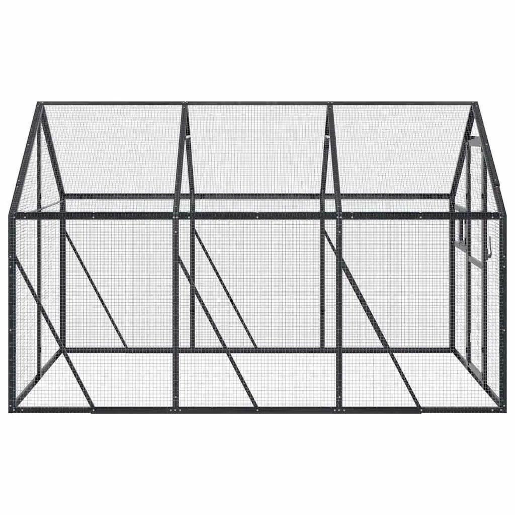 Bird Aviary Anthracite Aluminium Frame Wire Mesh Large Outdoor Cage Parrot