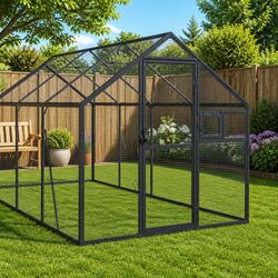 Discover the Anthracite Bird Aviary 1.79x6x1.85 m Today