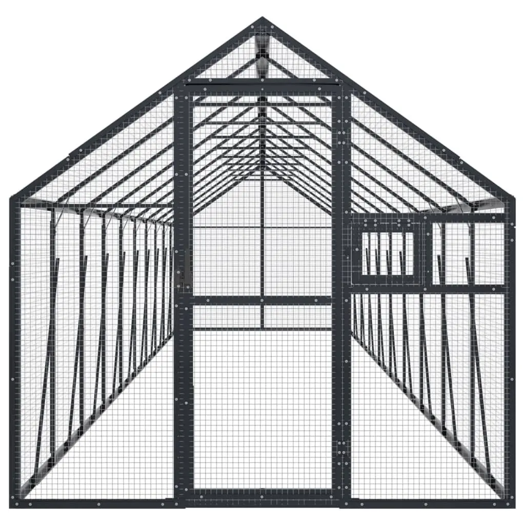Bird Aviary Large Anthracite Outdoor Enclosure Aluminium Frame Wire Mesh