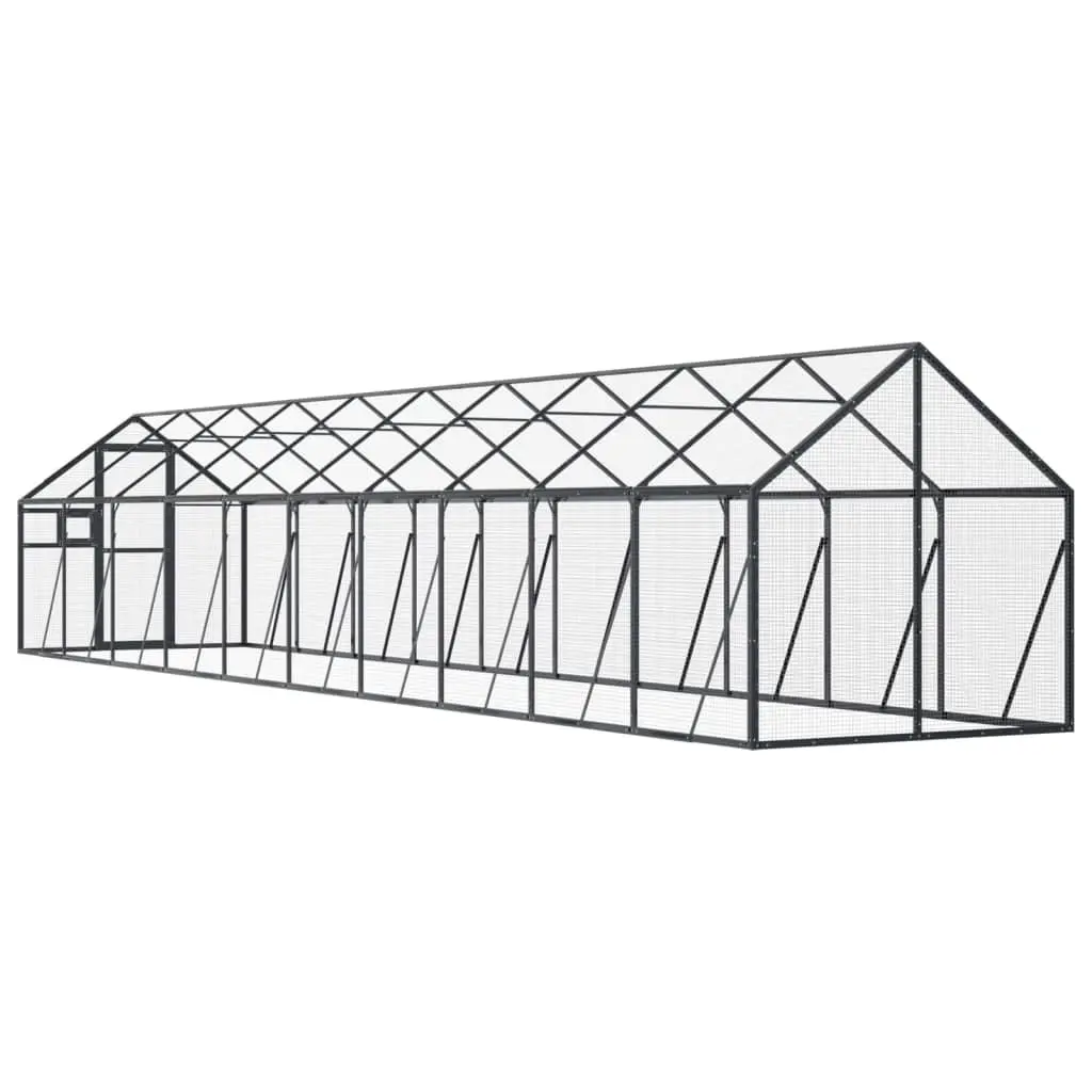 Bird Aviary Large Anthracite Outdoor Enclosure Aluminium Frame Wire Mesh
