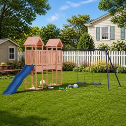 Create Outdoor Fun with Our Wooden Playset for Kids