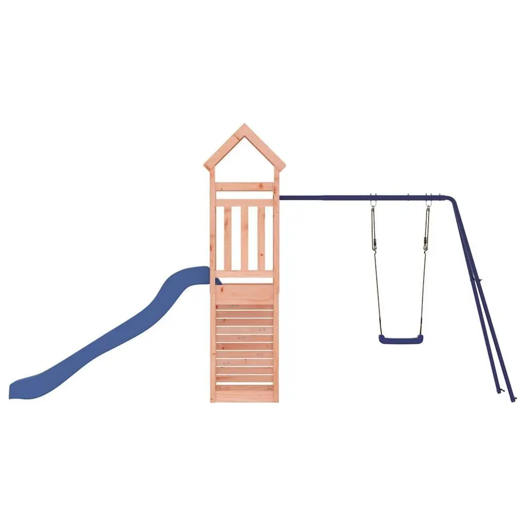 Wooden Outdoor Playset Climbing Frame Slide Swing Sandbox Multi-Activity 90cm