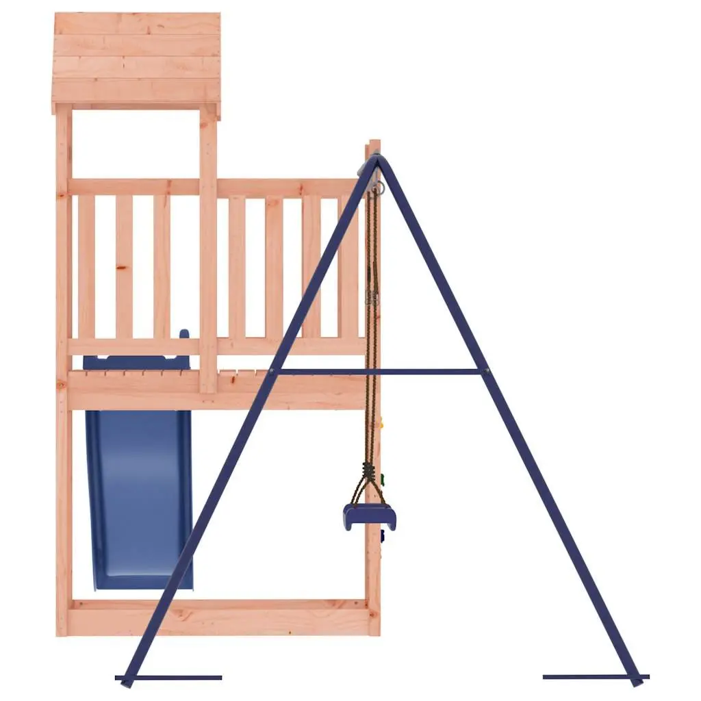 Wooden Outdoor Playset Climbing Frame Slide Swing Sandbox Multi-Activity 90cm