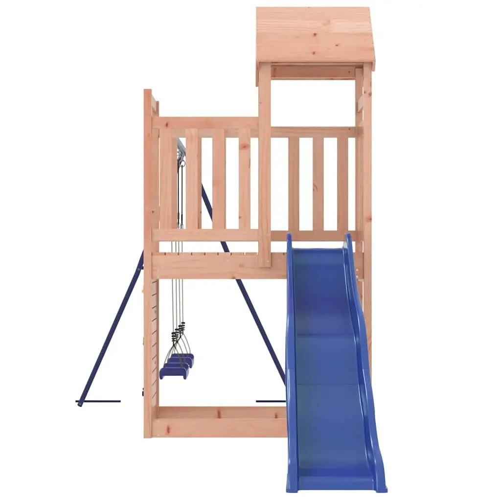 Outdoor Playset Climbing Frame Solid Wood 90 cm Height with Swing Slide Sandbox