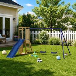 Your Kids' Favorite Wooden Outdoor Playset Awaits