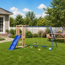 Outdoor Playset Swing Slide Sandpit Climbing Frame Garden Backyard Children Play