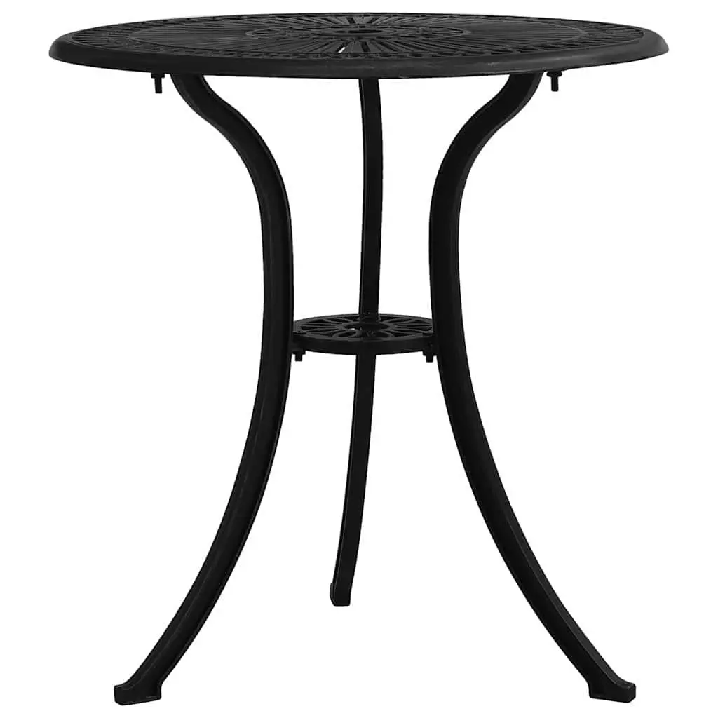 Bistro Set Cast Aluminium Black 3 Piece Outdoor Garden Furniture