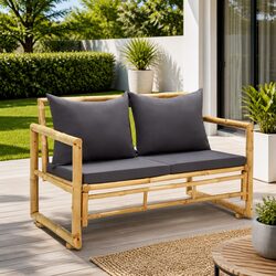 Friendly Bamboo Garden Bench for Your Outdoor Relaxation