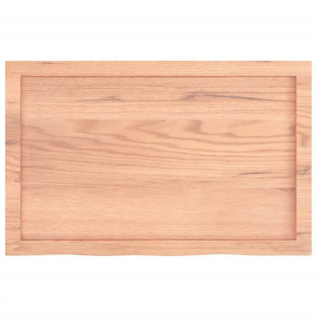 Bathroom Countertop Solid Oak Wood Varnished 80x50x4 cm