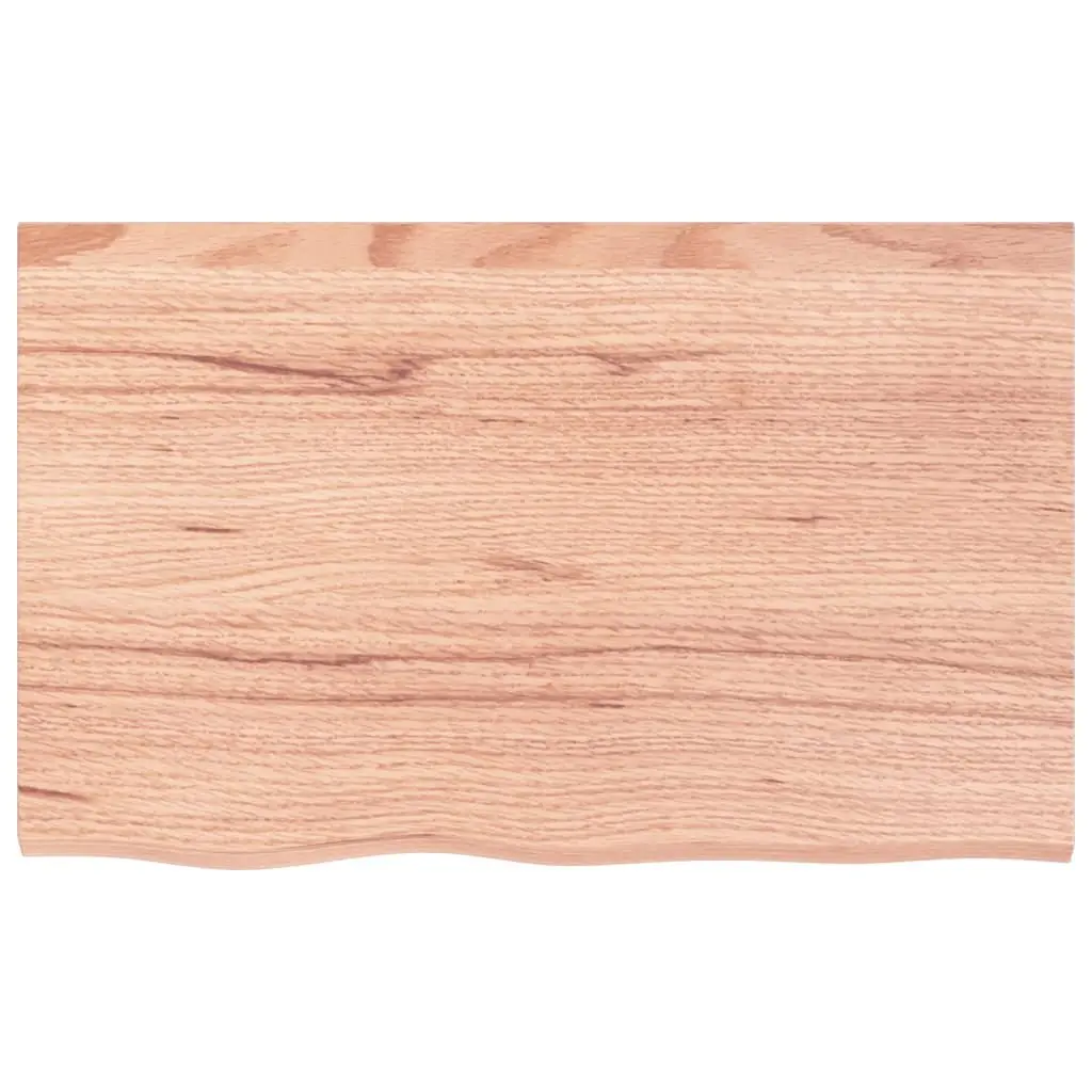 Bathroom Countertop Solid Oak Wood Varnished 80x50x4 cm
