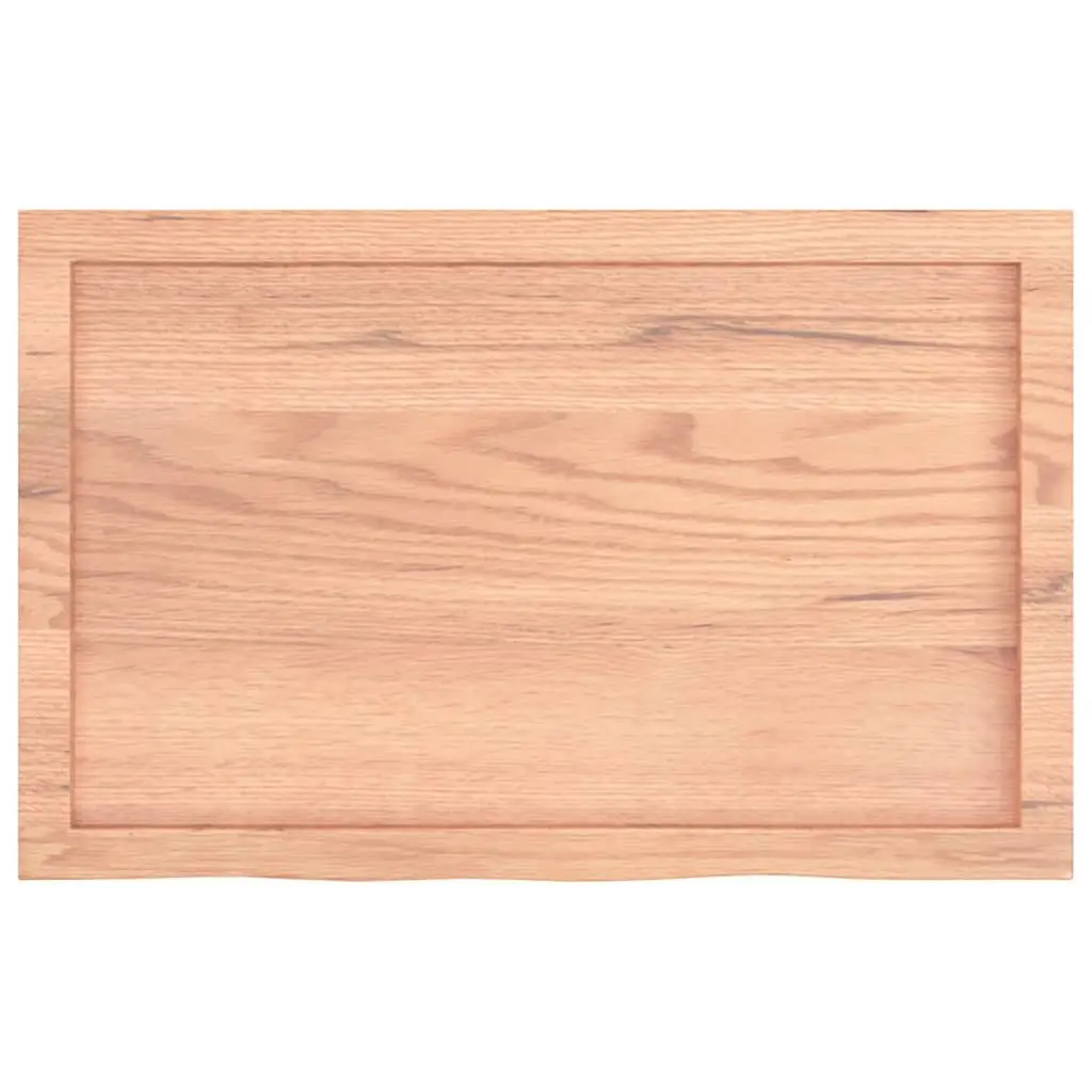 Bathroom Countertop Solid Wood Handmade Live Edge 80x50x6 cm Brown