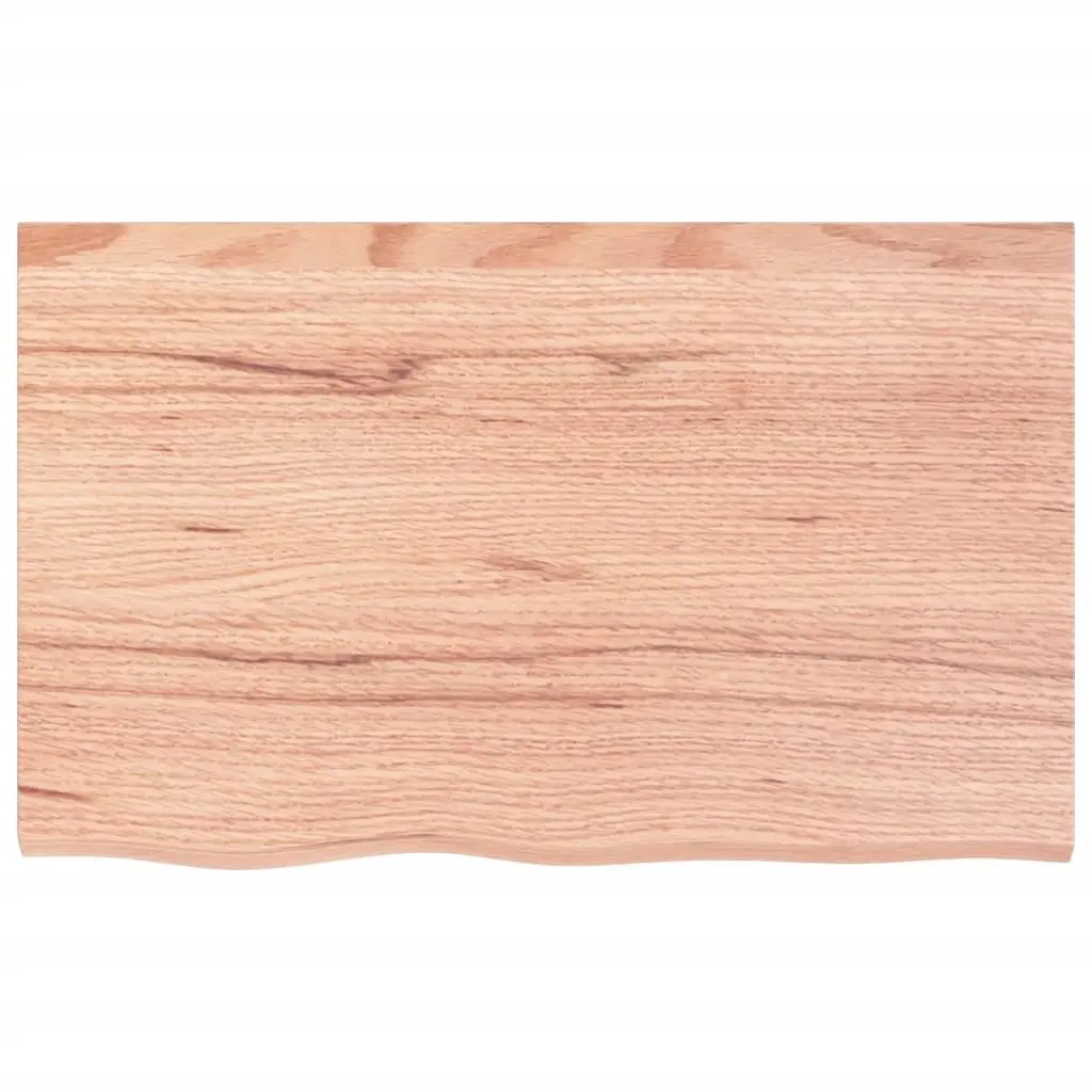 Bathroom Countertop Solid Wood Handmade Live Edge 80x50x6 cm Brown
