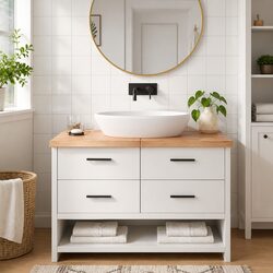 Bathroom Countertop Solid Wood Brown 120x40x4cm Vanity Top Worktop