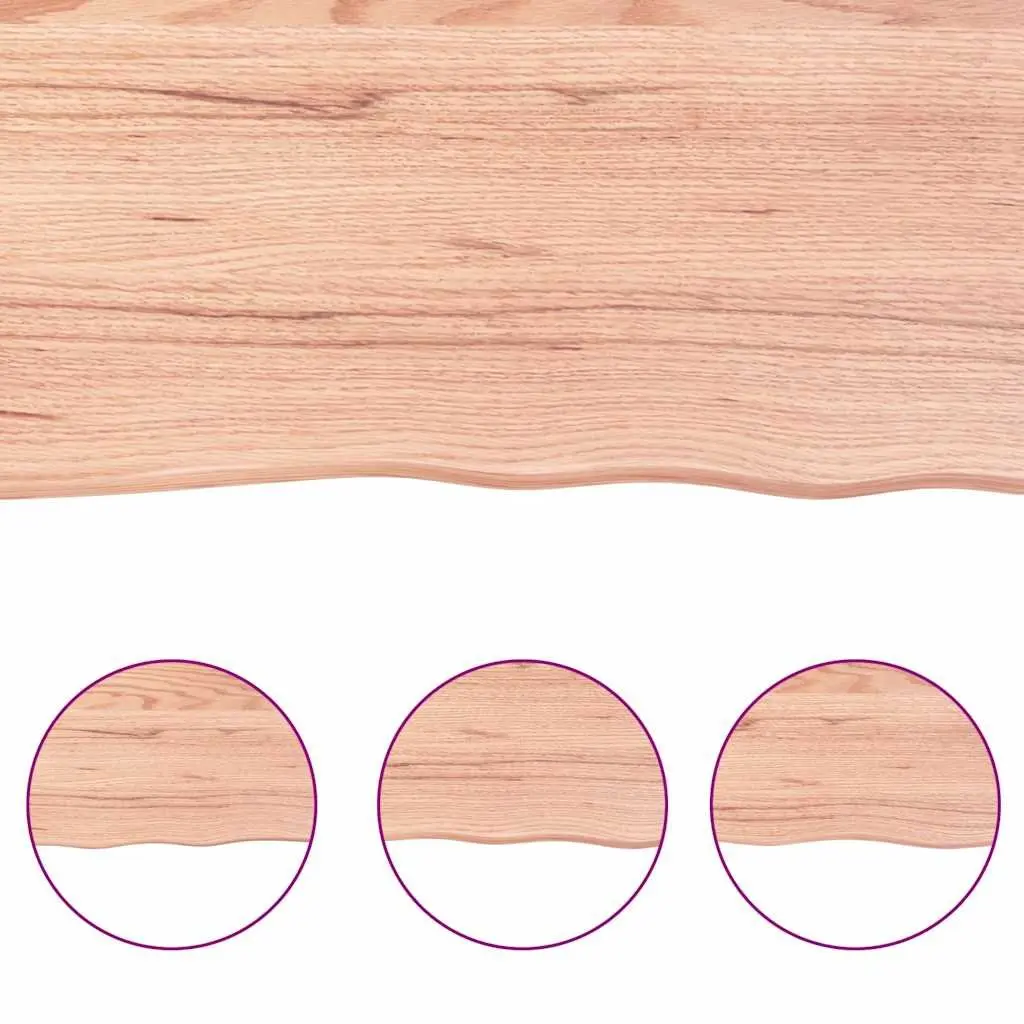 Solid Oak Bathroom Countertop 120x50x4 cm