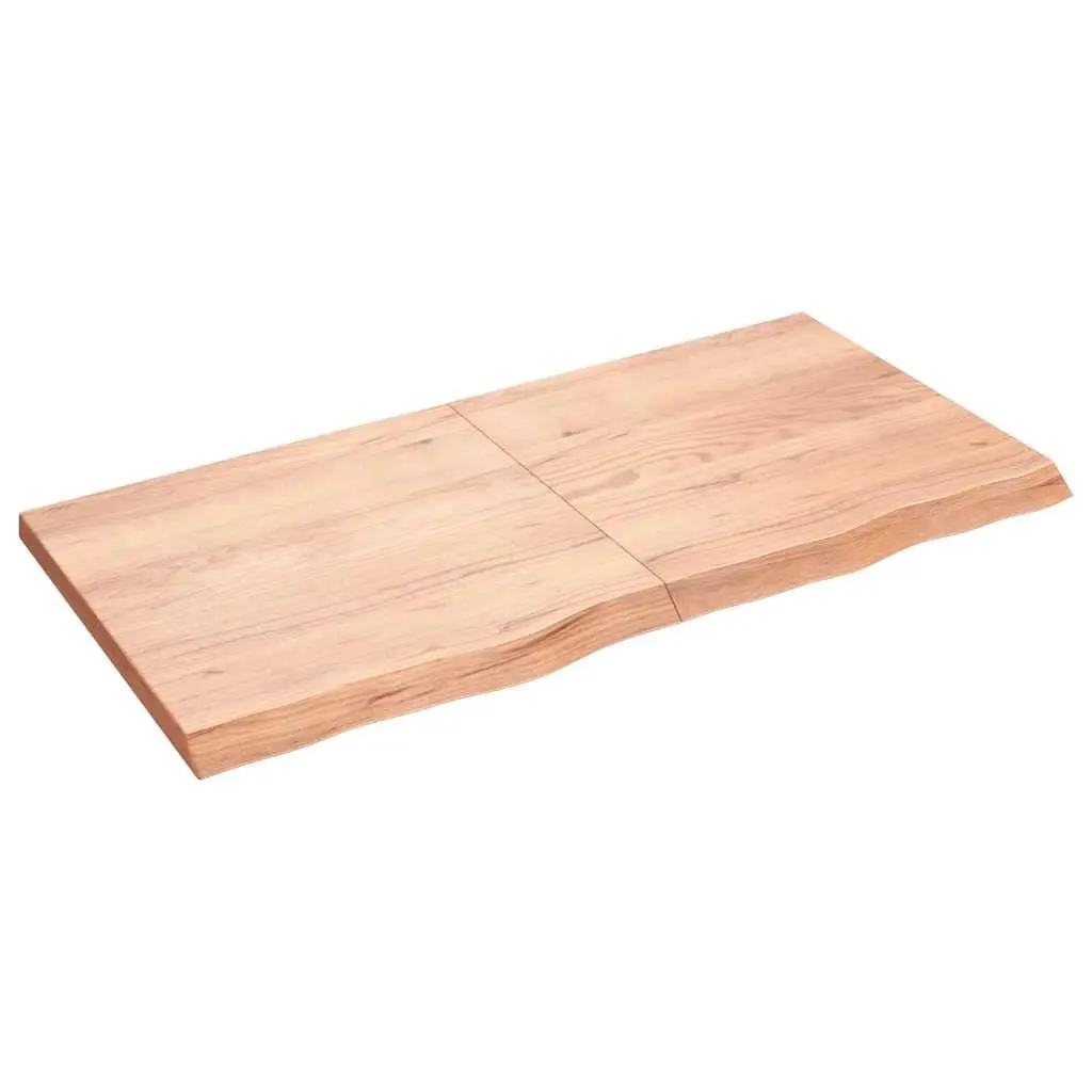 Bathroom Countertop Solid Wood Treated 120x60cm Brown Vanity Top