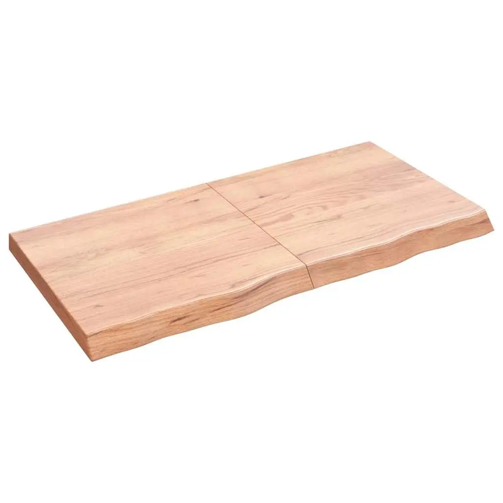Bathroom Countertop Solid Oak Wood Brown Foldable 120x60x6cm