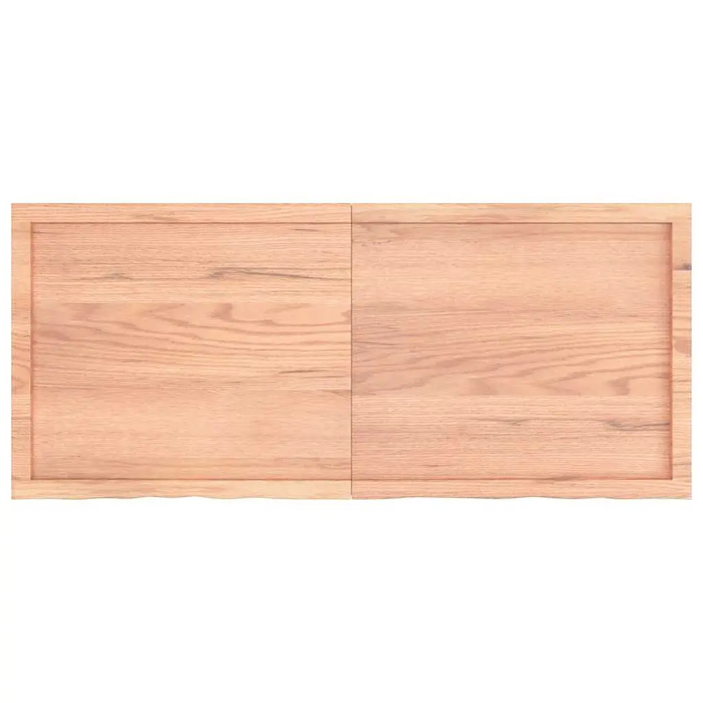 Bathroom Countertop 140x60 cm Solid Wood Treated Worktop Brown Vanity Top