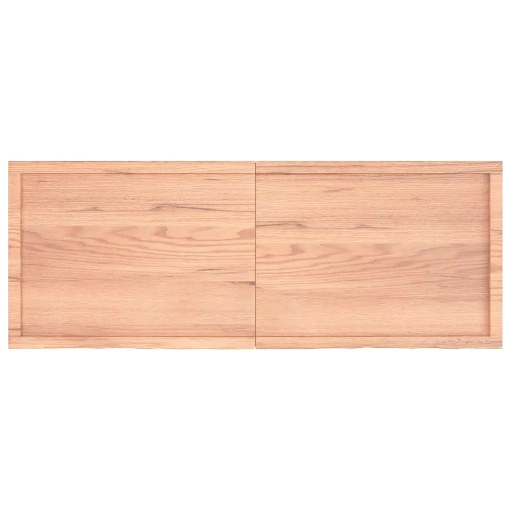 Solid Oak Wood Bathroom Countertop Handmade 160x60x4cm Brown Varnished Worktop