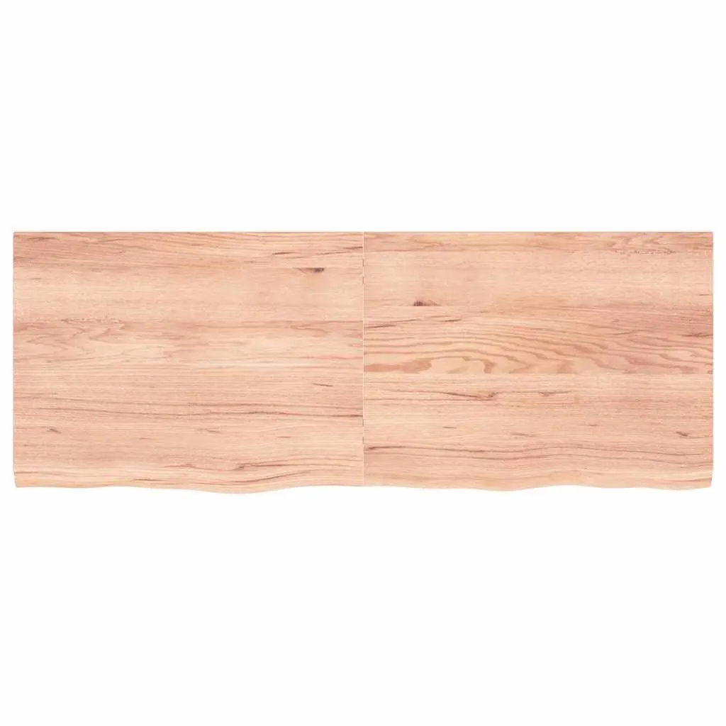 Solid Oak Wood Bathroom Countertop Handmade 160x60x4cm Brown Varnished Worktop