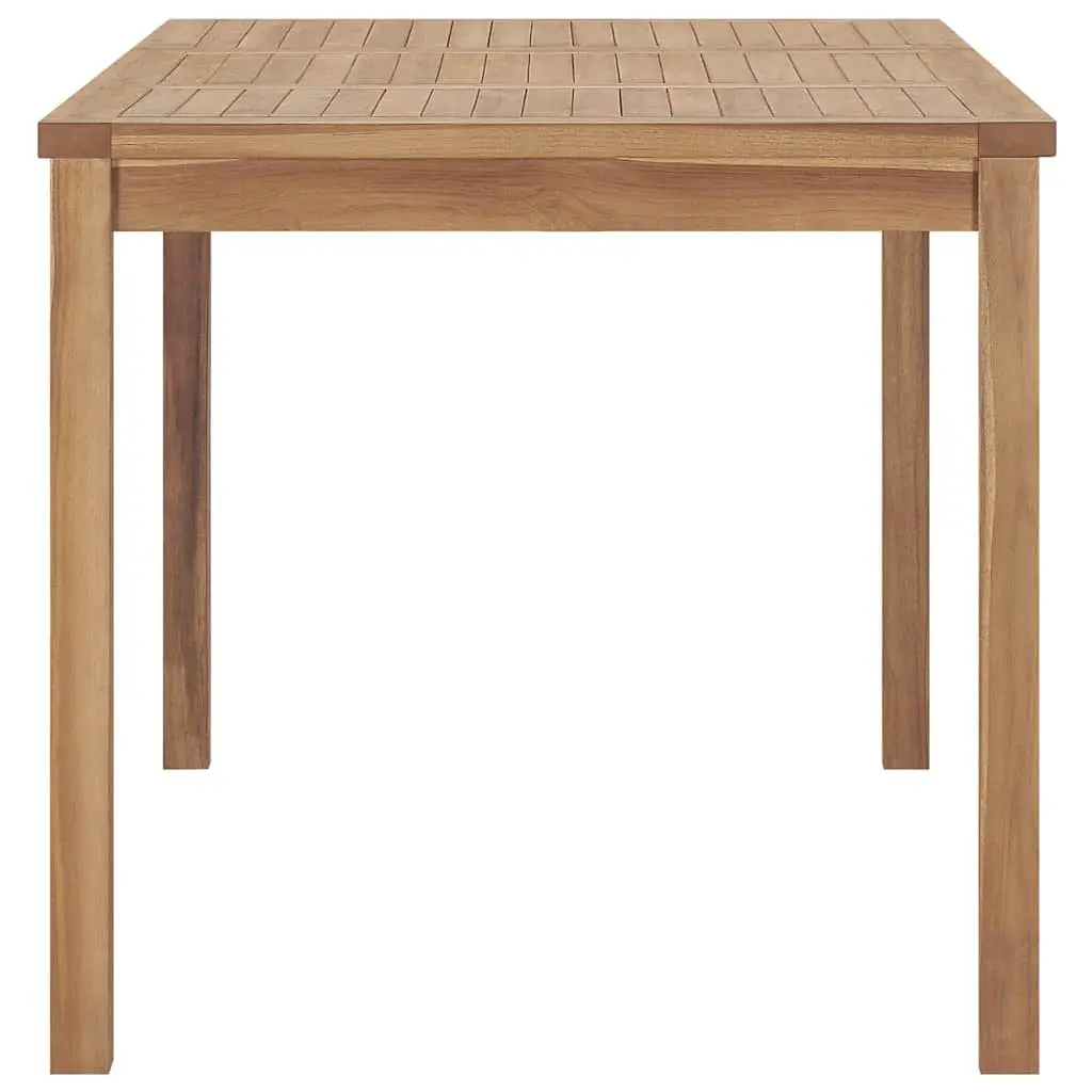 Garden Dining Table Solid Teak Wood Brown 140x80x77cm