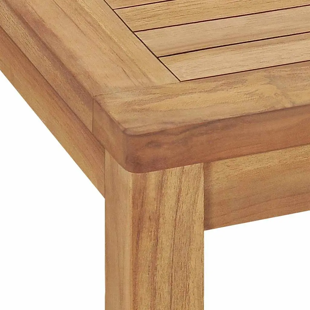 Garden Dining Table Solid Teak Wood Brown 140x80x77cm