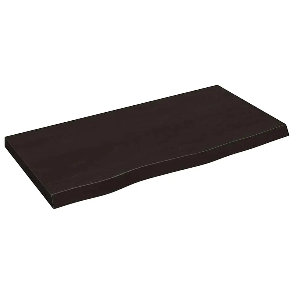 Dark Brown Solid Oak Countertop 80x40cm