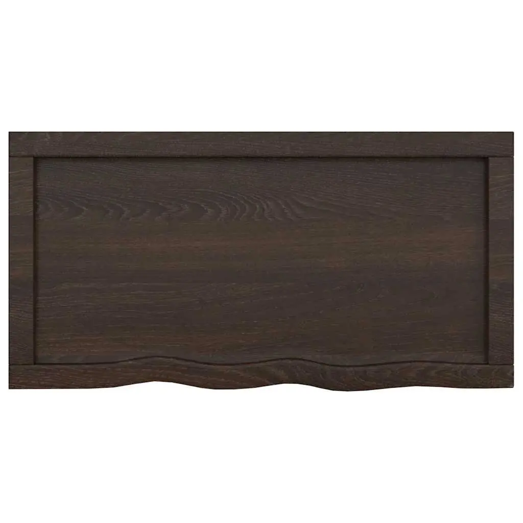 Dark Brown Solid Oak Countertop 80x40cm