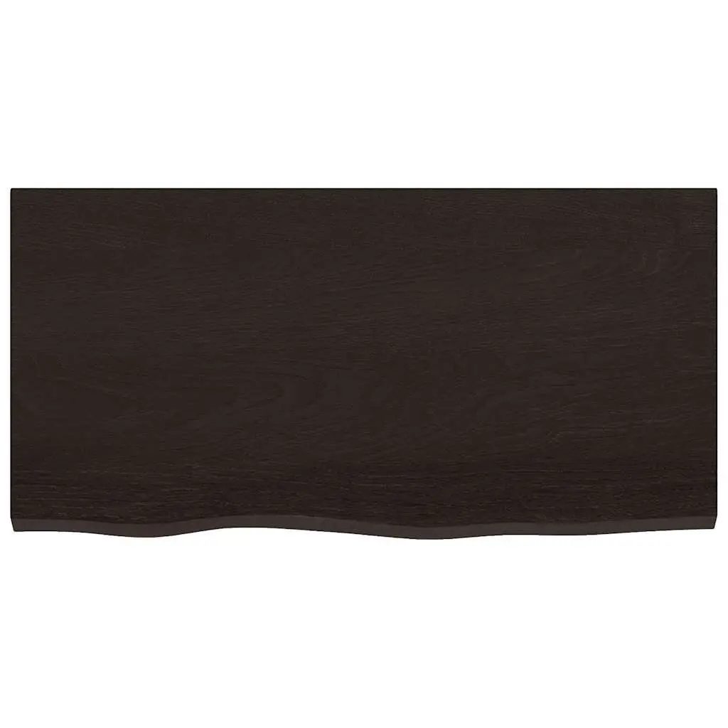 Dark Brown Solid Oak Countertop 80x40cm