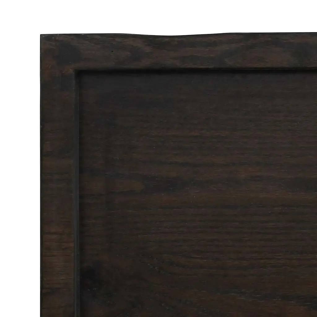 Dark Brown Solid Oak Countertop 80x40cm