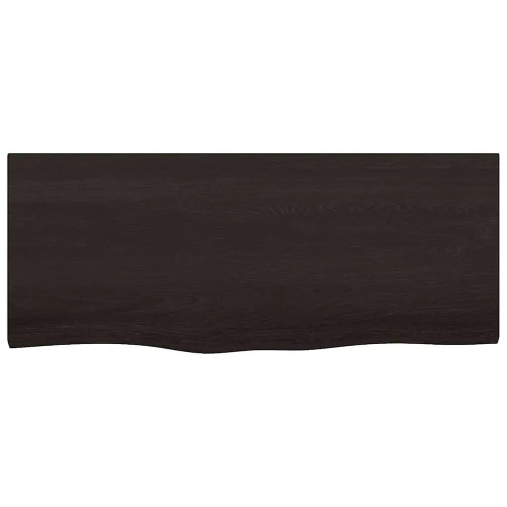 Bathroom Countertop Solid Oak Wood Dark Brown Treated Vanity Top Worktop Shelf