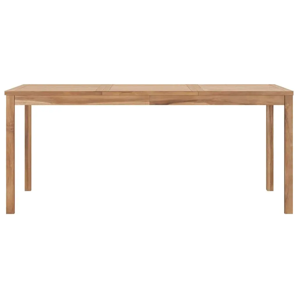 Teak Wood Outdoor Dining Table Brown 180x90x77cm Garden Patio Furniture