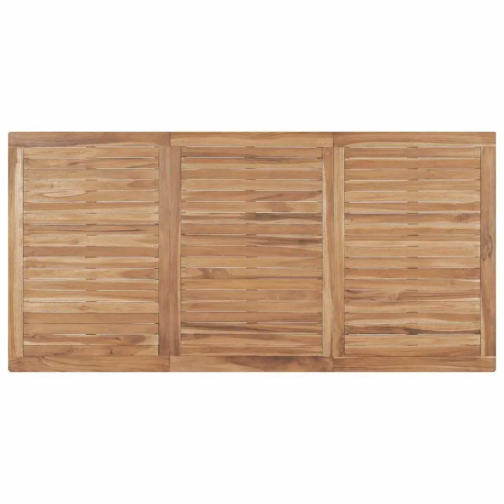 Teak Wood Outdoor Dining Table Brown 180x90x77cm Garden Patio Furniture