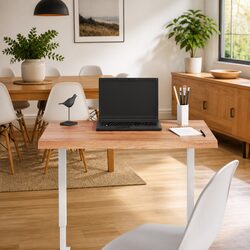 Wooden Table Top Light Brown 80x50x4cm Solid Oak Wood Replacement Desktop