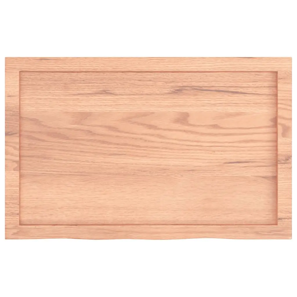 Table Top Solid Oak Wood Live Edge 80x50x6cm
