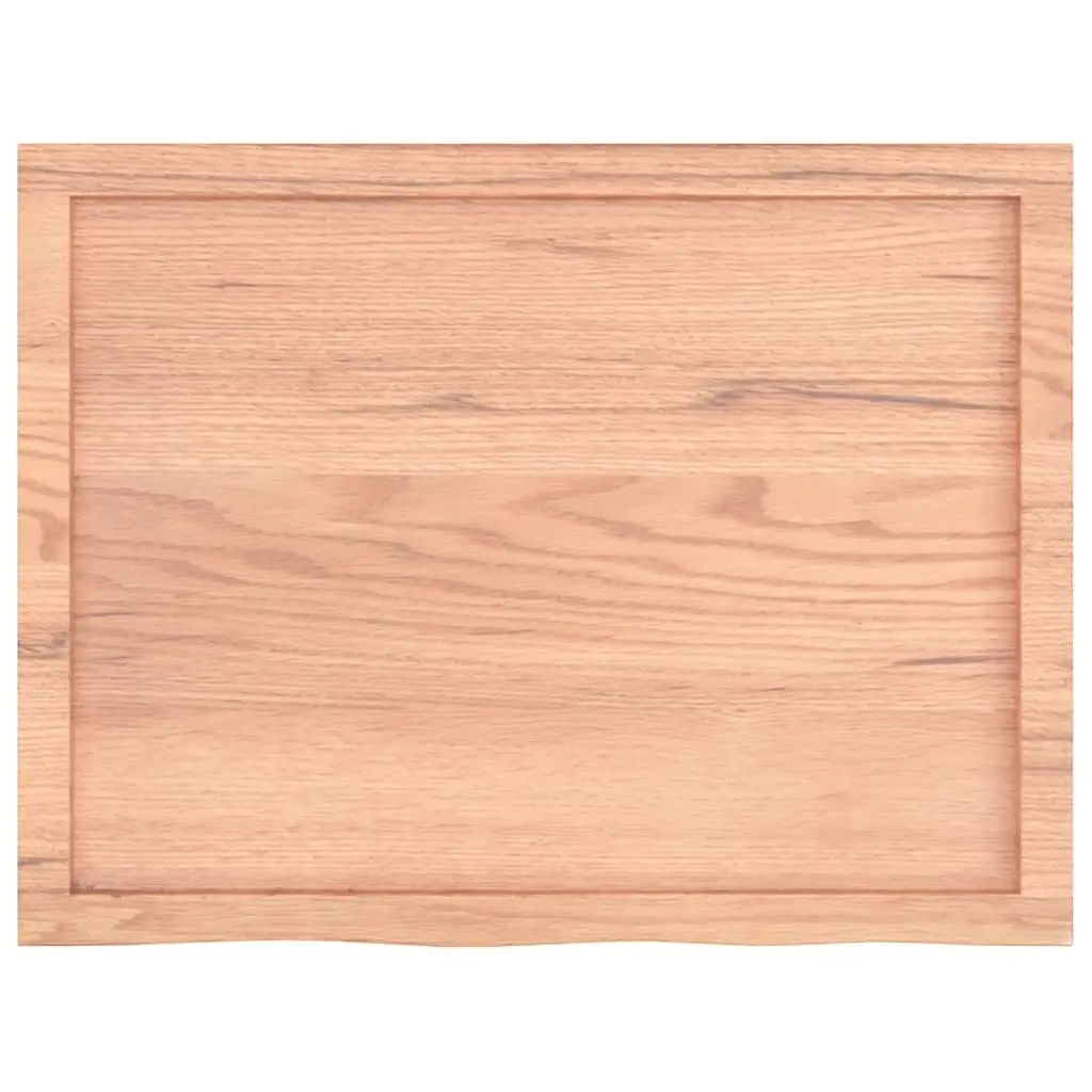Solid Oak Wood Table Top Brown 80x60x6 cm Treated Replacement Tabletop DIY