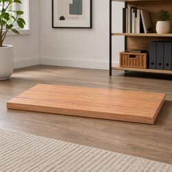 Your New Oak Table Top: Brown Solid Wood 100x50x6 cm
