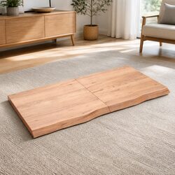 Unique Solid Oak Wood Table Top 120x60cm Light Brown