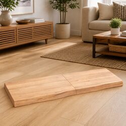 Versatile Solid Oak Wood Table Top 140x50x6 cm