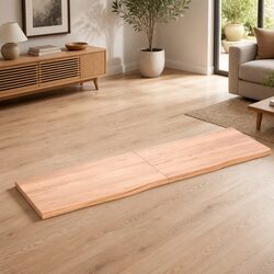 Your New Solid Oak Table Top Awaits! 180x50cm with Live Edge