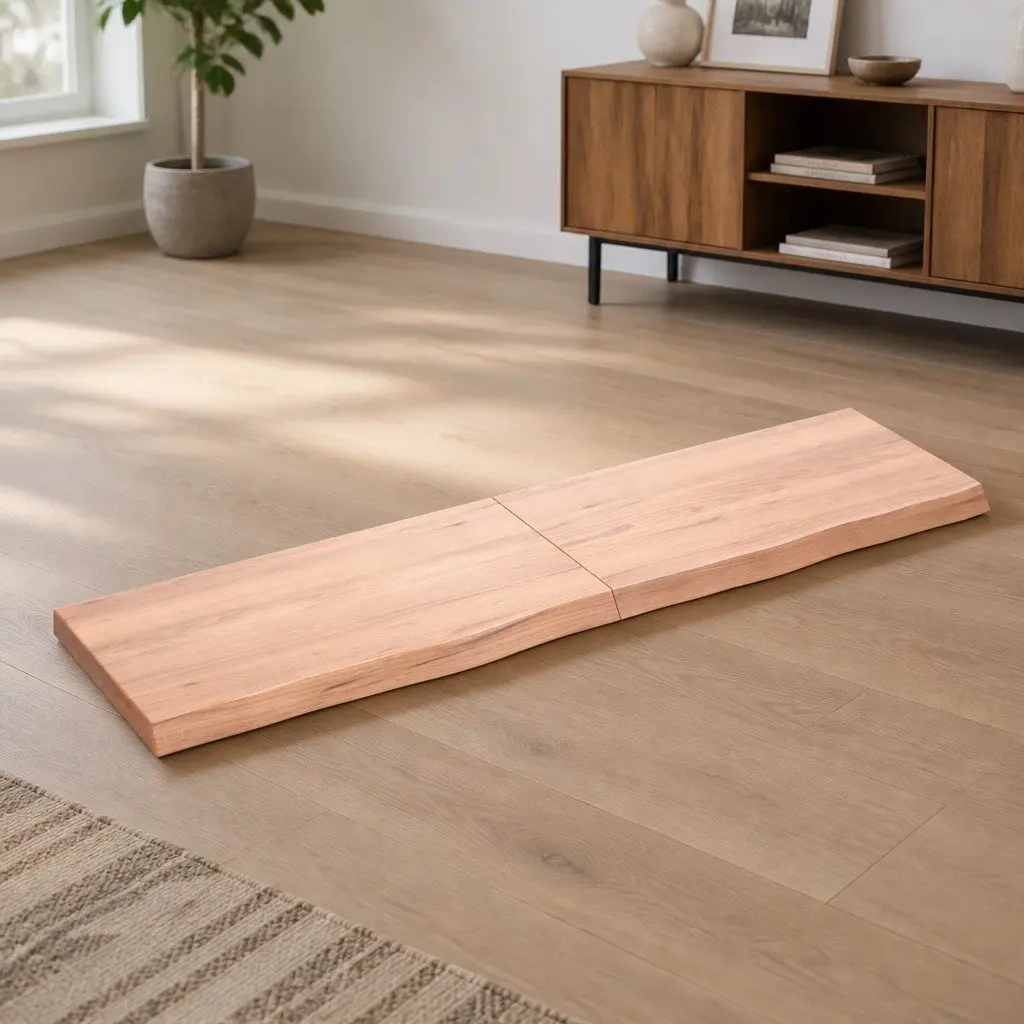 Solid Oak Wood Table Top Brown Replacement Board 180x50x6 cm Folding Desktop