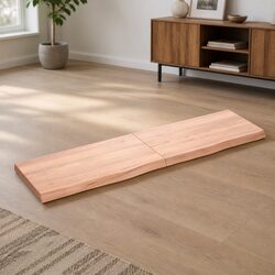 Solid Oak Wood Table Top 180x50x6 cm - Ideal for You
