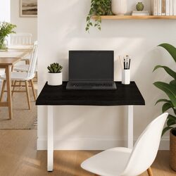 Table Top Dark Brown 60x60x2 cm Solid Oak Wood Treated Surface Dining