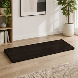 Solid Oak Dark Brown Table Top, 80x50x4 cm Size