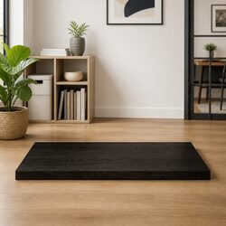 Wooden Dark Brown Table Top 80x60x4 cm Solid Oak