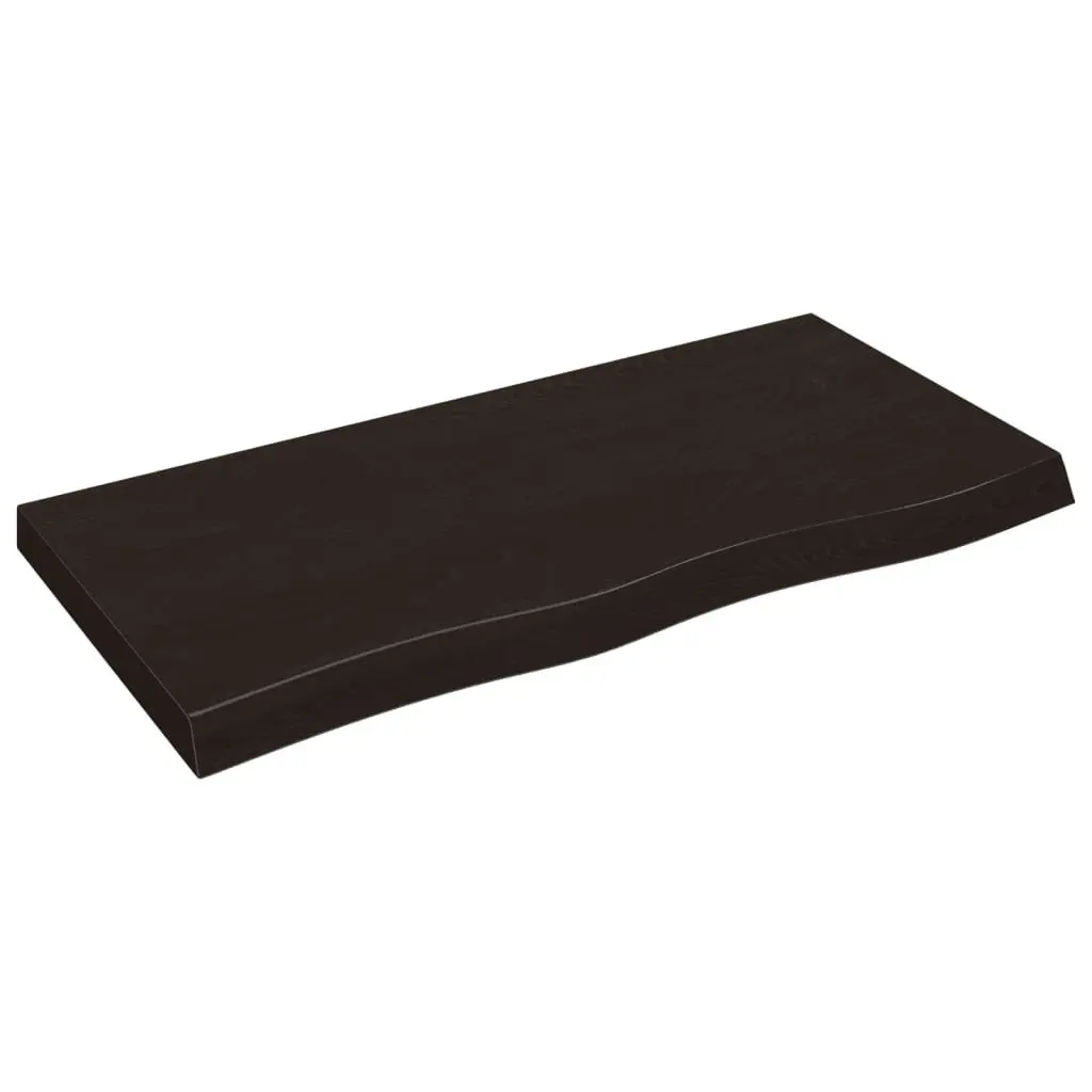 Dark Brown Oak Tabletop 100x50x6 cm