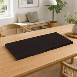 Solid Oak Wood Table Top Dark Brown 120x60cm Treated Folding Replacement Board