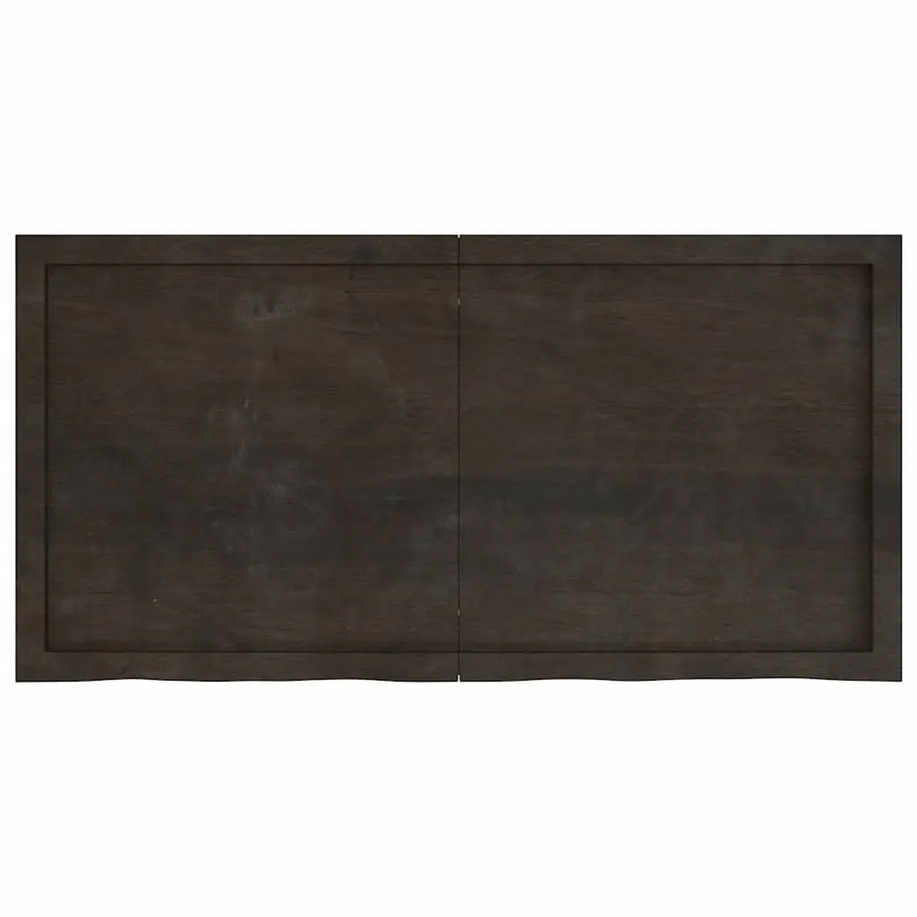 Solid Oak Wood Table Top Dark Brown 120x60cm Treated Folding Replacement Board