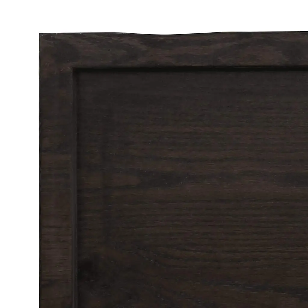 Solid Oak Wood Table Top Dark Brown 120x60cm Treated Folding Replacement Board