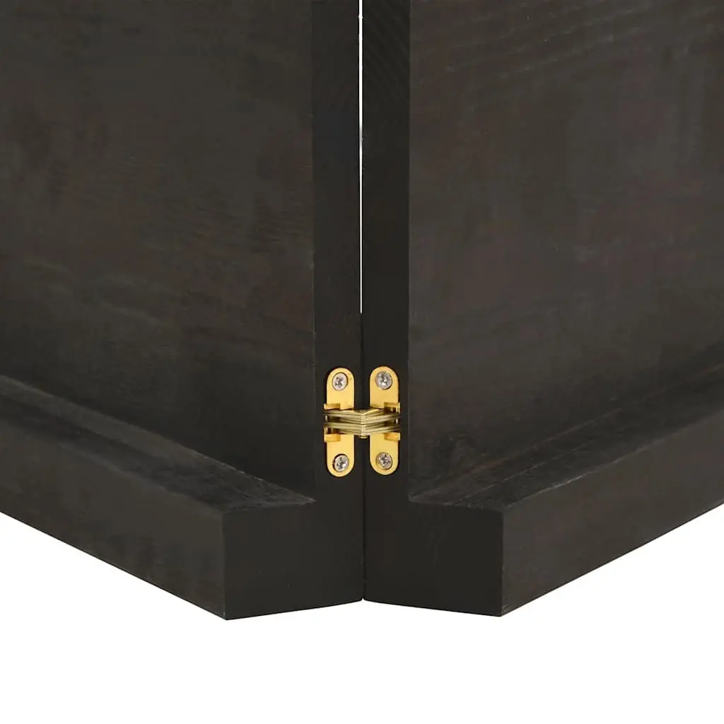 Solid Oak Wood Table Top Dark Brown 120x60cm Folding Live Edge